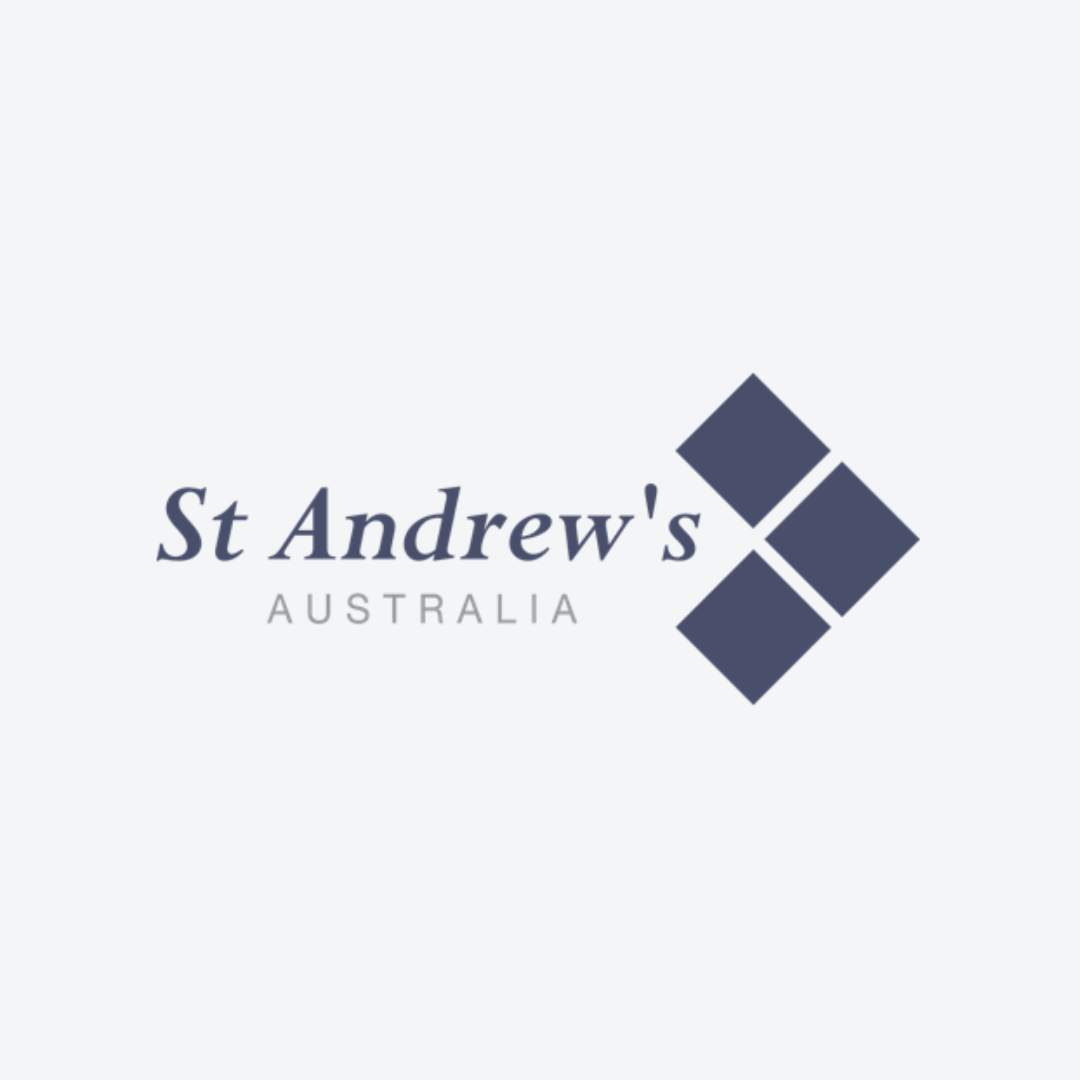 St Andrews Hospital logo australia grey