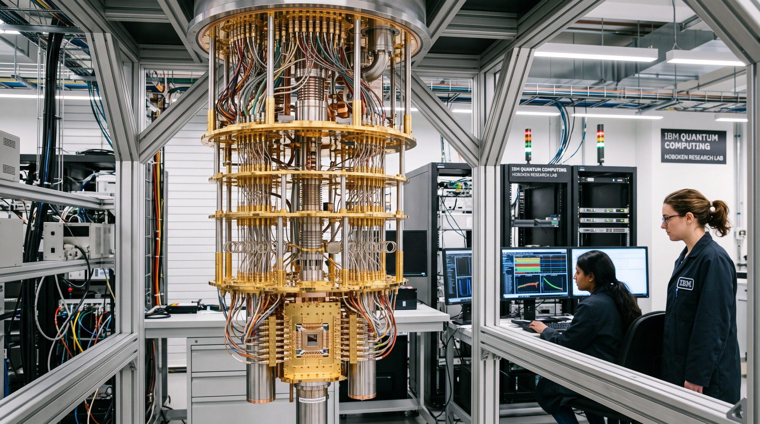 Quantum computing processor representing modern encryption and cryptographic security.